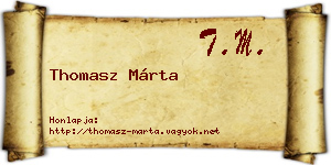 Thomasz Márta névjegykártya