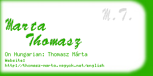 marta thomasz business card
